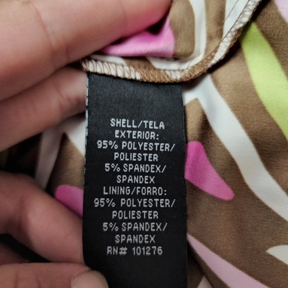 Nicole by Nicole Miller Abstract Medallion Patchwork Sheath Dress Size 10 - Picture 9 of 14